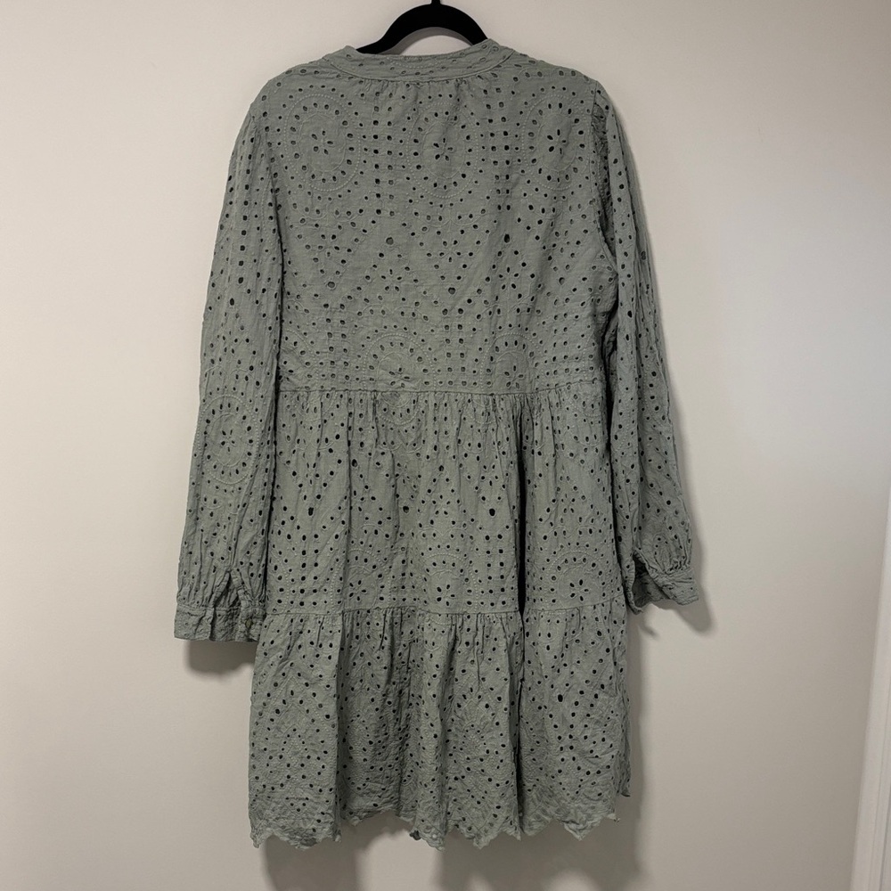 Civico 51 Eyelet Dress in Sage - Picture 5 of 5